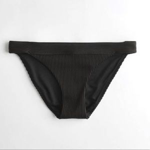 Hollister ribbed black bikini bottoms